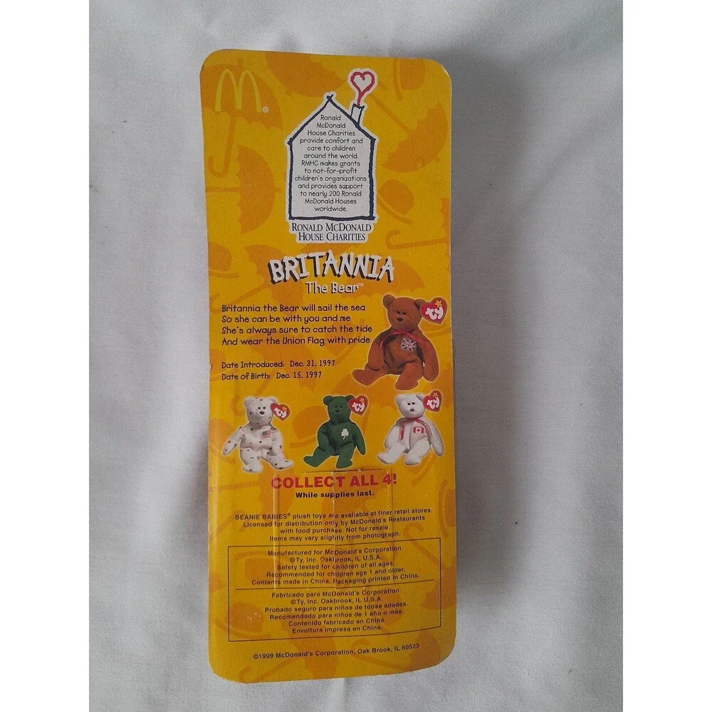TY 1999 McDonald’s Beanie Babies: Maple and Britannia- NEW